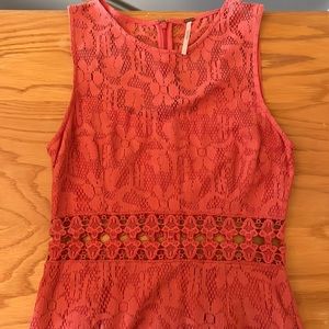 Free People lace cutout shift